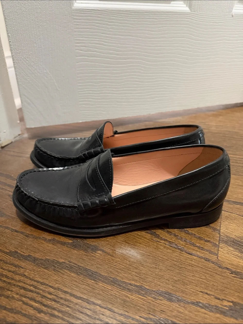 Jcrew Classic Black Leather Penny Loafers